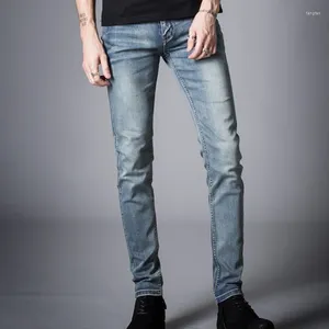 Jeans masculins de haute qualité stretch stretch Cotton Cotton Slim Brand Pantal