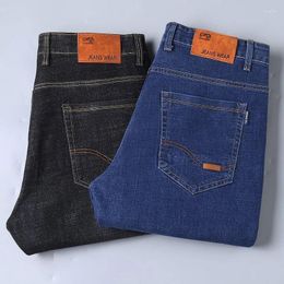 Jeans pour hommes Haute Qualité Hommes Denim Quatre Saisons Casual Mode Business Pantalons Classique Arrivées Élastique Regular Fit Cool Pantalon