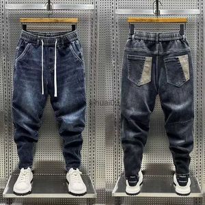 Jeans pour hommes Haute qualité nouveau 2024 concepteur de luxe décontracté jean en denim brossé en vrac pour hommes pleine longueur jambe large vêtements de rue denim sarouel L2403