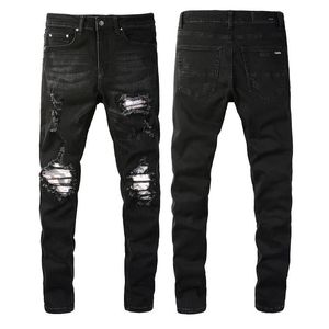 Jeans pour hommes de haute qualité New Fashion Mens Designer Ripped Denim Pants Luxury Hop Distressed Zipper pantalon Pour