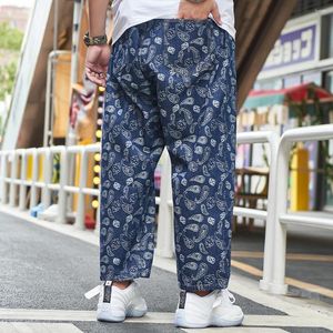 Jeans para hombres Tamaño grande de alta calidad 32 44 46 48 Harlan Harlan nueve puntos de ancho Pantalones de patas rectas Man Daddy Impresión Pantalones