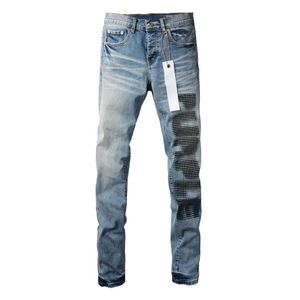 Jeans pour hommes de haute qualité jeans de marque roca de haute qualité avec des lettres imprimées en bleu de la rue Top Street Réparation à basse hauteur