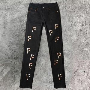 Jeans pour hommes High Street Black Lettre imprime