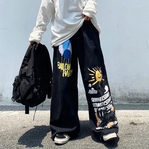 Pantalones vaqueros para hombres High Street Hip Hop Pantalones Cargo Japonés Streetwear Mujer Hombre Joggers Flojo Anime Casual Sweetpants Harajuku Moda