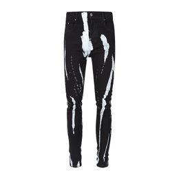 Herenjeans High Street Paint Hot Diamond Jeans Denim broek Broek Hiphop slim fit broek voor heren