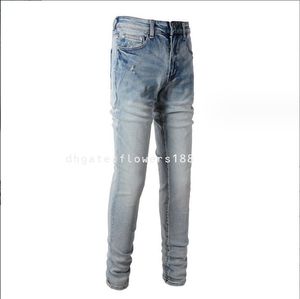 Jeans masculin jeans high street skinny décontracté jeans extensible jeans vintage ridé jean skinny mince jeans de style france