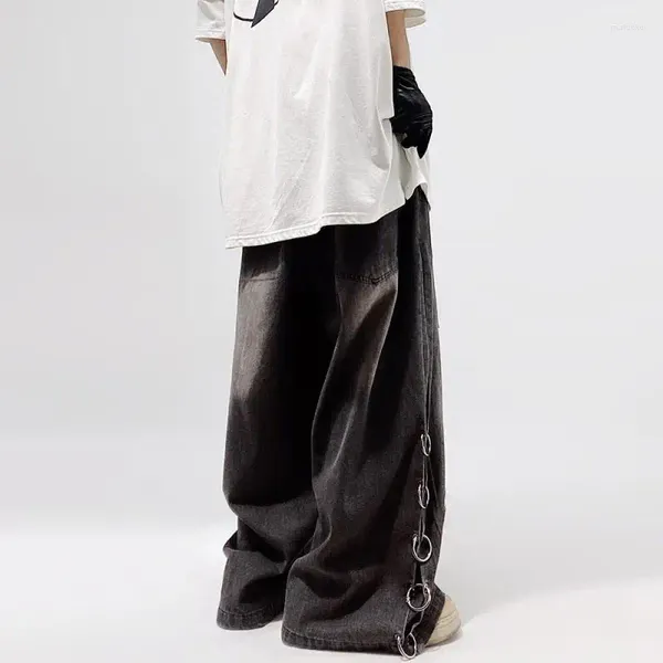 Jeans pour hommes Hip-Hop American Trend Street Culture Y2K taille basse traînant ample grande taille rétro pantalon de travail droit pantalon à jambes larges