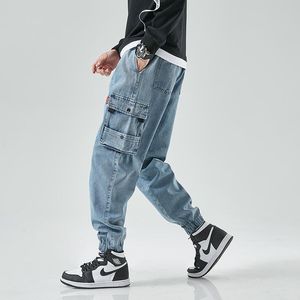 Jeans pour hommes Hip Hop Cargo Pants Hommes Mode Casual Harem Joggers Pantalon Streetwear Denim Plus Size S-8XL