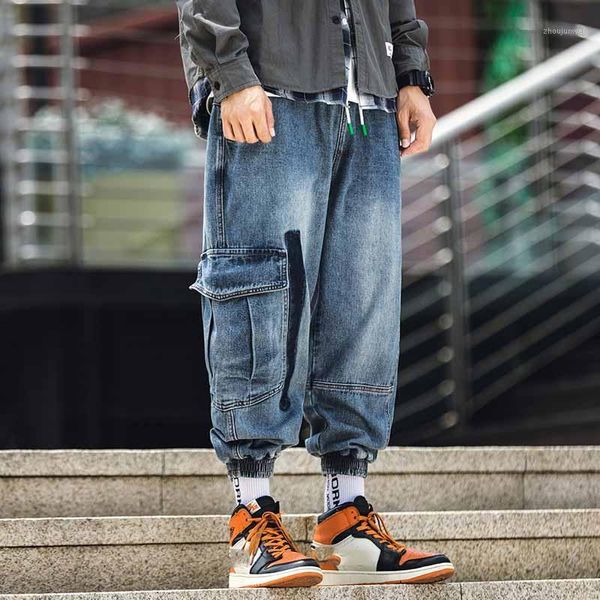 Jeans pour hommes Hip Hop Design marque pour droite 2022 printemps mode Punk Skateboard Moto vélo Vintage Jean Plus surdimensionné