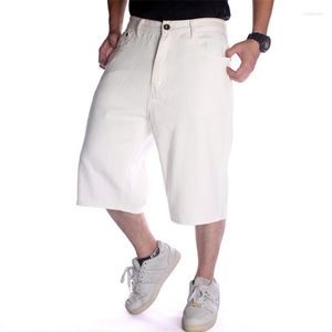 Jeans pour hommes Hip Hop Loose White Tide Pantalon court Hip-hop Skateboard Capri Pantalon Été Homme Denim Vêtements