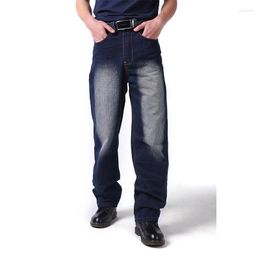 Pantalones vaqueros para hombre, estilo Hip Hop, a la moda, holgados, rectos, informales, para hombre, pantalones de Skateboard, talla 30-44