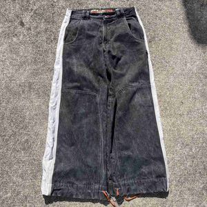 Jeans pour hommes Hip Hop Punks nouveau Jnco Y2k jeans ensachés patch travail rétro pantalon en denim ultra large pour femmes pantalons larges gothiques vêtements de rue L2403