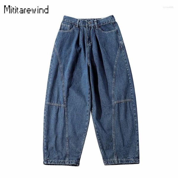 Jeans masculin Hip Hop Streetwear Hommes japonais vintage largeur élastique