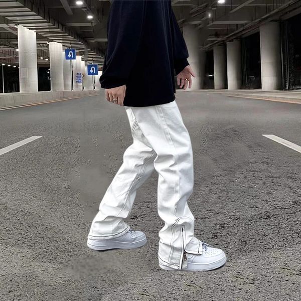 Jeans masculin Hip Hop White Flash Pantal