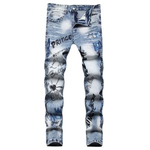 Pantalones vaqueros para hombre Hip Hop Youth Street Men Brand Fashion Slim Stretch Male Denim Pants 2023 Casual Biker Sexy Mens Pantalones azul 230707