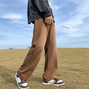 Jeans pour hommes Hiphop jambe large Baggy Denim pantalon homme unisexe bas droit ample vieille école pantalon BS156