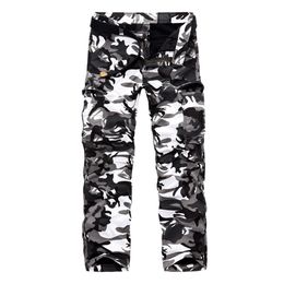 Herenjeans HoHigh kwaliteit herenjeans camouflage jachtbroek multi-pocket heren legerbroek zonder riem 230904