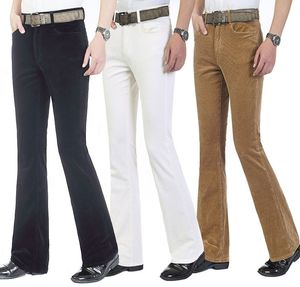 Jeans pour hommes Idopy classique en velours côtelé cloche bas Flares jean extensible Bootcut pantalon pantalon 230920