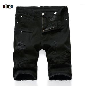 Heren Jeans Idopy Mannen Gescheurde Biker Denim Shorts Zomer Motorfiets Voor Mannelijke Multi Zakken Merk Designer Plus Size 28-401230K