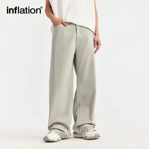Inflation de jeans pour hommes vintage lavé les jambes larges masculins à la mode pantalon en jean en détresse avec poches