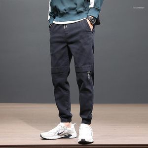 Jeans pour hommes Style japonais mode hommes coupe ample épissé concepteur Cargo pantalon large jambe pantalon Streetwear Hip Hop Joggers Pants1