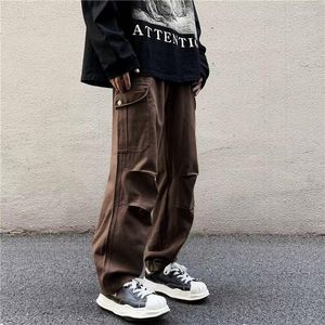 Herenjeans Japanse stijl Multi-Pocket Werkkleding Broek Herfst Modemerk Losse Rechte Casual Hip Hop Retro Design
