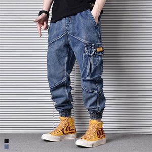 Jeans pour hommes Japonais Vintage Mode Hommes Jeans Coupe Ample Multi Poches Denim Cargo Pantalon Streetwear Designer Hip Hop Jean Men336T