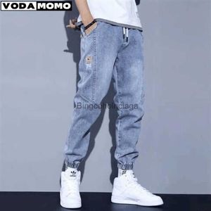Herenjeans Jeans voor herenkleding Rechte baggy Wijde pijpen Casual oversized broek Vintage Koreaanse streetwear taps toelopende geborduurde broekL231003