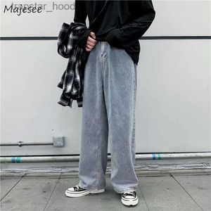 Jeans pour hommes Jeans Hommes Mopping Wide Leg Pantalon 3XL Baggy Harajuku Hip-Hop High Street Kpop Chic Rétro Vintage Style Coréen Teens Mode X0621 L230918