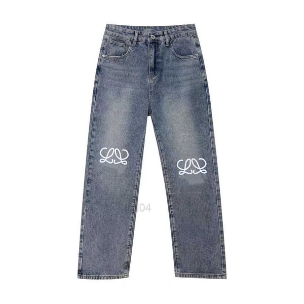 Jeans para hombres Jeans diseñador de diseñadores de diseñadores abiertos pantalones rectos de mezclilla de mezclilla.