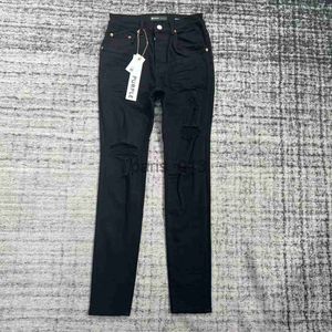 Jeans pour hommes Jeans Purple Brand Designer Hommes Ripped Straight Regular Denim Tears Lavé Old Long Fashion Hole Stack x0911