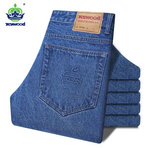 Hommes Jeans JEYWOOD Marque Classique 99% Coton Jeans Hommes D'affaires Printemps Automne Lâche Droite Denim Pantalon Salopette Pantalon Grande taille 40 42 230301