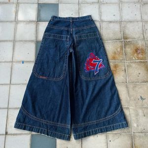 Mannen S Jeans JNCO Y2K Heren Hip Hop Grote Boeddha Grafische Streep Retro Blauw Baggy Denim Broek Gothic Haruku Hoge Taille Brede Broek 231113