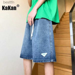 Jeans pour hommes Kakan - Été nouveau progressivement détendu polyvalent short en jean vêtements pour hommes décontracté Port Style rétro Capris jean K24-KJ500L231208