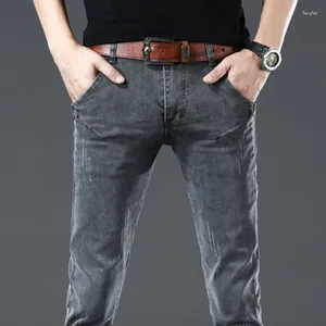 Jeans masculin coréen denim marque masculine coton pantalon décontracté à quatre saison extensible slim slim dailship dropship pantalon classique