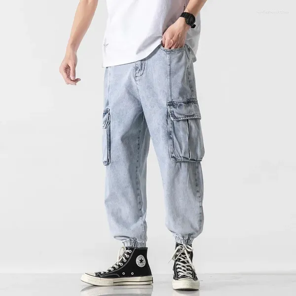 Jeans pour hommes Mode coréenne Hip Hop Plus Taille Harem Pantalon 2023 Printemps Denim Casual Jogging pour hommes Streetwear Kpop Baggy Joggers