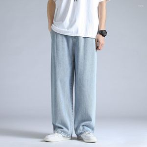 Jeans pour hommes Mode coréenne Hommes Large Jambe Denim Cargo Jean Pantalon Lâche Droite Baggy Hip Hop Vintage