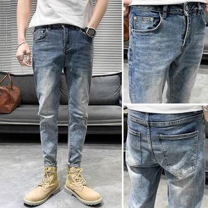 Jeans pour hommes coréens hommes Leggings été mince mince polyvalent mode pantalons décontractés 2023 petit spectacle vente frit rue Cool