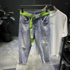 Jeans pour hommes coréens hommes denim pantalon lâche droit baggy streetwear pantalon de skateboard pantalon neutre hip hop décontracté