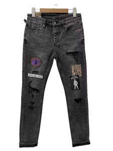 Jeans pour hommes Ksubi Jeans Ksubi Purple Jeans Rise Elastic Mens Vêtements Tight Skinny Designer Fashion 489
