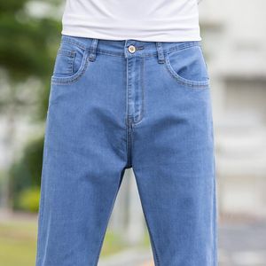 Jeans pour hommes bleu clair classique foncé élastique coupe ample Denim Jean pantalon Maleplus taille 40 42 44 hommes