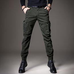 Jeans voor heren Lichte luxe buitensportjeans Slijtvaste haremstijl Cargobroek met meerdere zakken Legerfans Slim-fit Trendy casual broek 230920