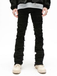 Jeans para hombre Liu Su adelgazante moda Hip Hop ropa de calle pantalones de viaje lento marca famosa diseñador ropa para hombres 230207