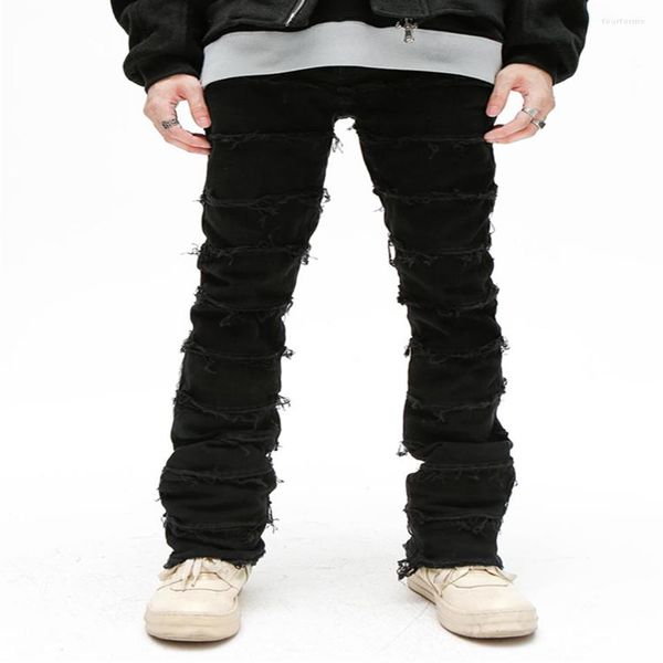 Jeans para hombres Liu Su Adelgazante Hombres Moda Hip -Hop Ropa de calle Pantalones de viaje lento Designer2403