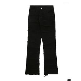 Jeans para hombres Liu Su Slimming Men Jean Fashion Hip -hop Street Street Pantalones de viaje lento Famoso de entrega de entrega de esigner dh36x