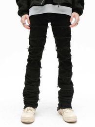 Jeans pour hommes Liu Su Minceur Hommes Jeans Mode Hip Hop Rue Vêtements Lent Voyage Pantalon Célèbre Marque Designer Hommes Pantalons hommes vêtements Z0225