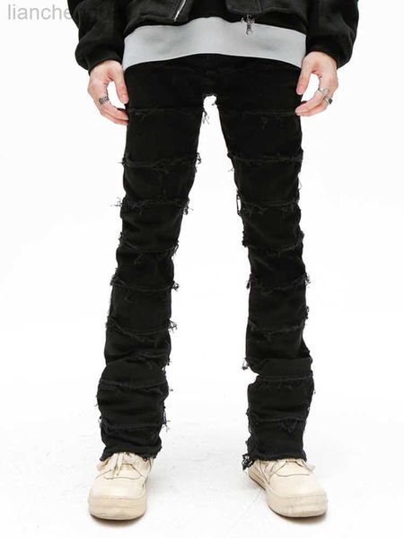 Jeans para hombres Liu Su Slimming Men Jeans Moda Hip -Hop Ropa de calle Pantalones de viaje lento Famoso diseñador de marca Hombres Pantalones hombres ropa W0413