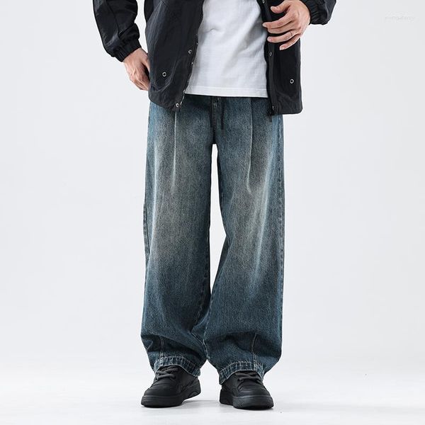 Jeans homme ample Baggy Hiphop Skateboard Denim pantalon Street Dance Hip Hop Rap mâle noir pantalon chinois taille S-3XL