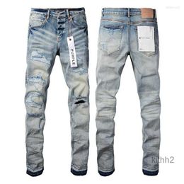 Jeans pour hommes Homme de luxe Noir High Street Peinture Graffiti Motif Endommagé Ripped Skinny Pantalon Pantalon VTEF 8VU8