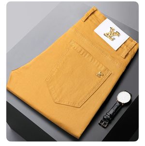 Heren jeans lviocn lente zomer dunne denim slank fit Europees Amerikaans high-end merk kleine rechte broek XW2025-01